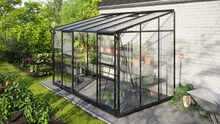 Växthus Ida 6500 Svart Glas/Poly Sockel 6,5 m² Vitavia